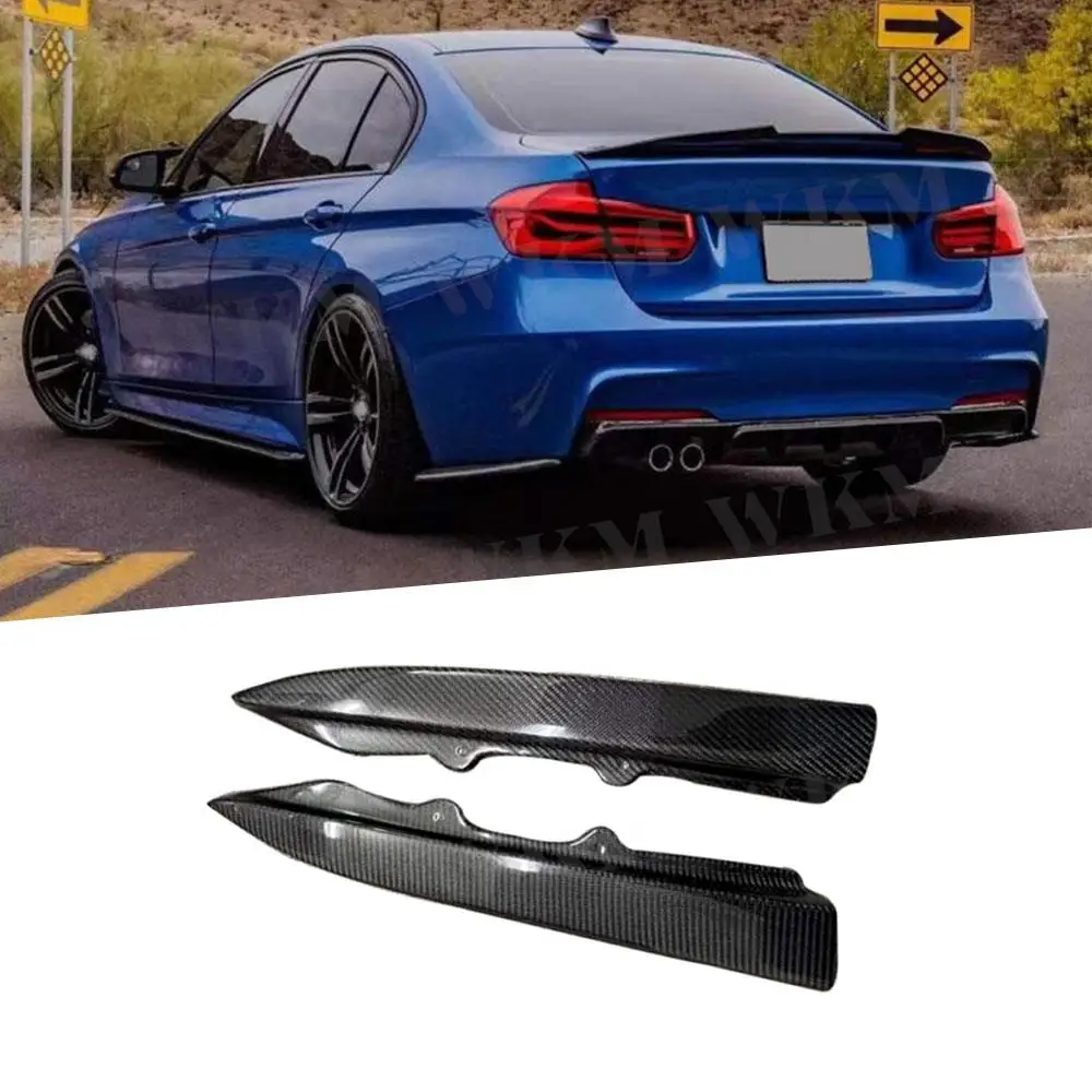 

Carbon Fiber Rear Bumper Lip Splitters Aprons for BMW 3 Series F30 M Tech Sport 2012-2017 FRP Rear Chin Aprons Protector