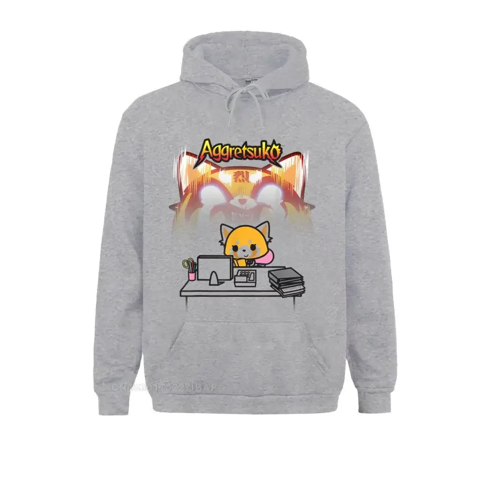 Aggretsuko Secret Rage Tee Shirt Hoodies Retro Printing Long Sleeve Christmas Sweater Men's Sweatshirts Leisure Clothes