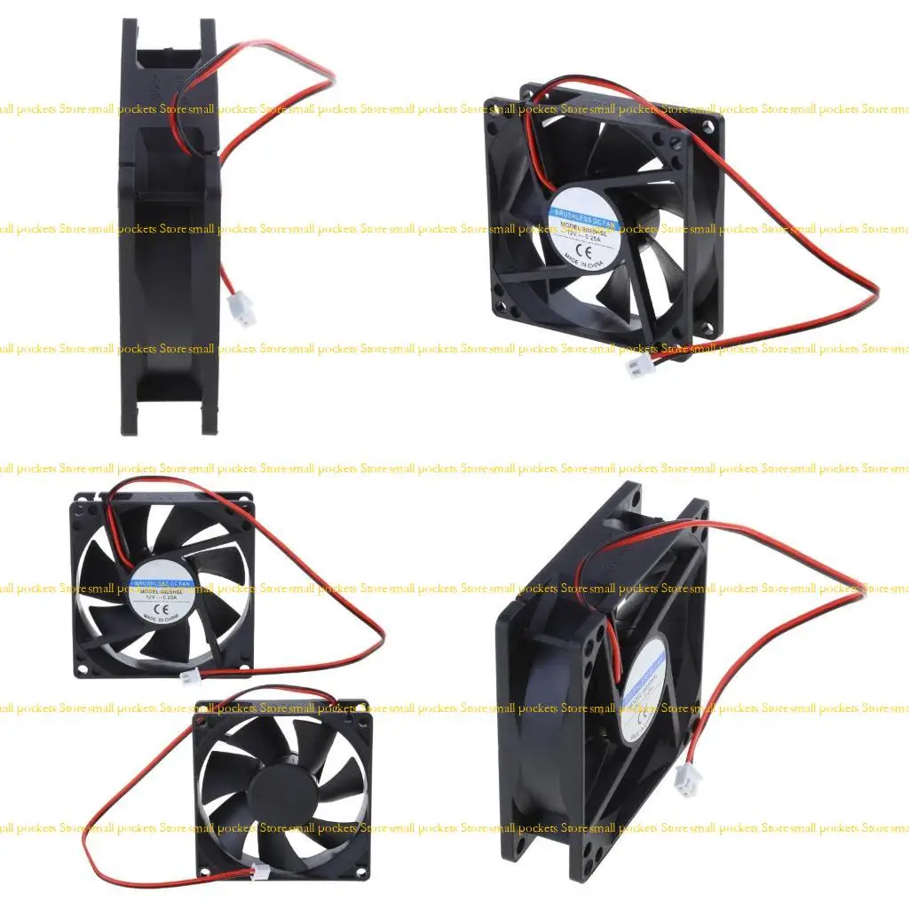 

R1WD 8025 CPU/GPU Cooling Fan Laptop Cooler Cooling Pad Portable for DC 12V 2Pin