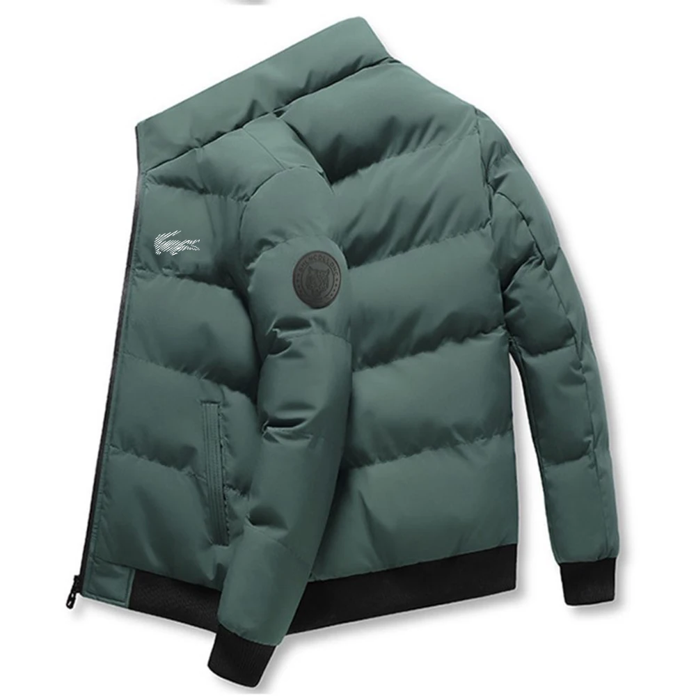 2024 Men\'s New Warm ThickParka Coat Outdoor Sports Moto Men\'s Windproof Jacket Winter Casual Men\'s Stand-up Collar Clothing