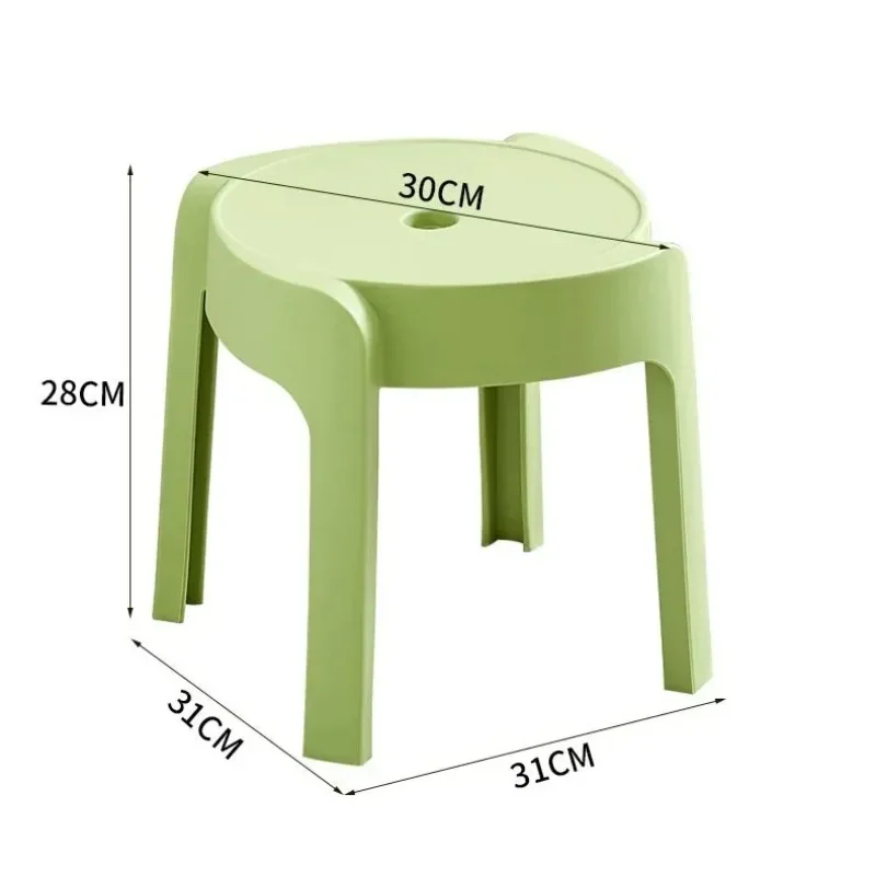 Dining Chairs Thickening Backrest Nordic Chair Plastic Stool Rotundity Stackable Modern Furniture Nordic Chair