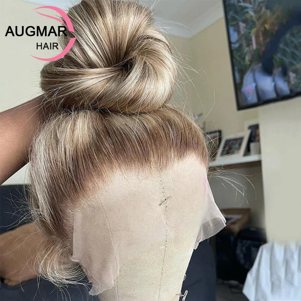 13x4 asch blonde gerade Spitze Front Perücken menschliches Haar transparent 13x6 hd Spitze Frontal Perücke Highlight Spitze vorne menschliches Haar Perücke