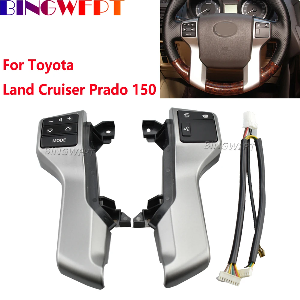

High Quality Steering Wheel Button For Toyota Land Cruiser Prado 150 GRJ150 KDJ150 84250-60160 Multimedia phone Control Switch