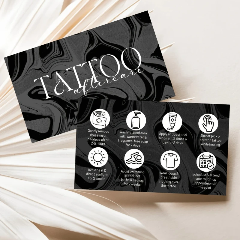 

200pcs Sets of Customized Care Instructions Double-sided Business Card Size 5X 9cm Care Guide Card Commercial Label Laundry Card