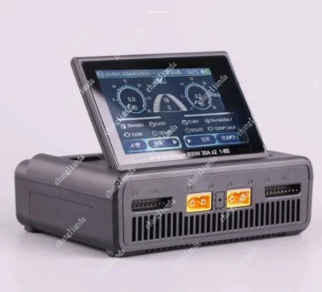 M8D 1600W 50A touchscreen dubbele kanalen oplader 3,5 '' flip-screen 65W snellader voor 1-8S