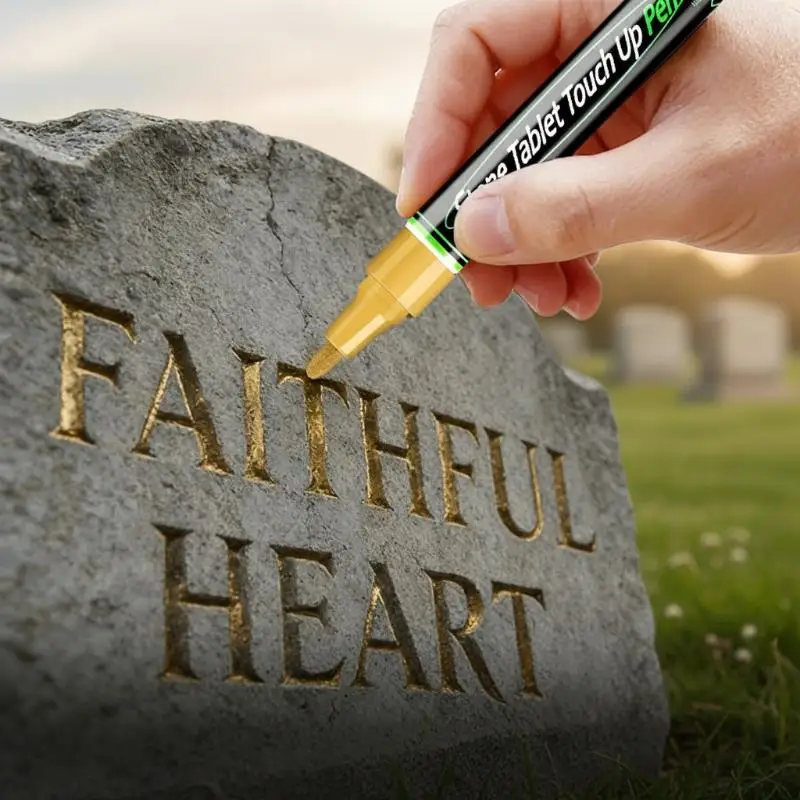 Oil-Based Tombstone Marker Restoration Pen for Granite Stone