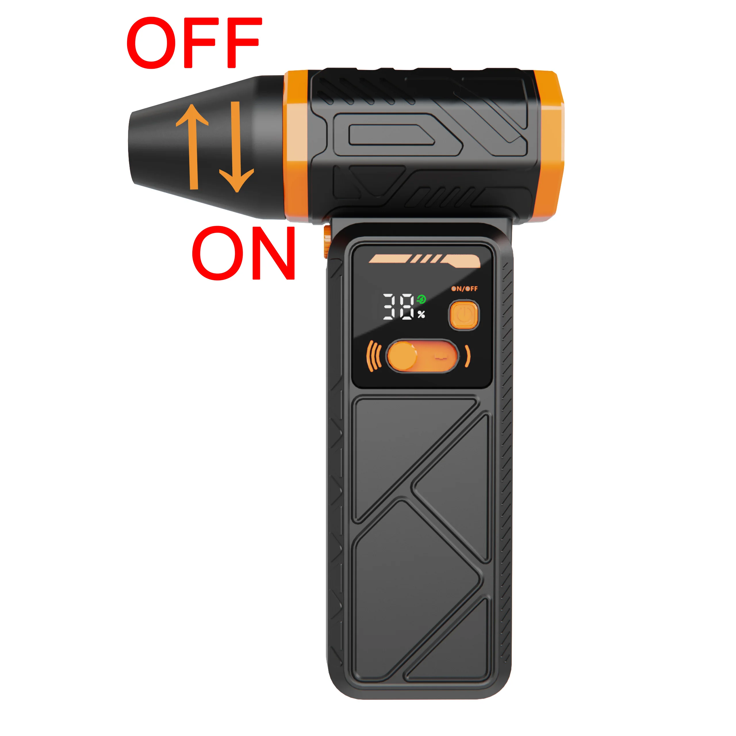 منفاخ توربو Fiizreal H28 بدون فرش - بطارية مزدوجة 8000 مللي أمبير في الساعة 130,000 دورة في الدقيقة مع شاشة رقمية وفوهة قابلة للدوران من النوع C #2