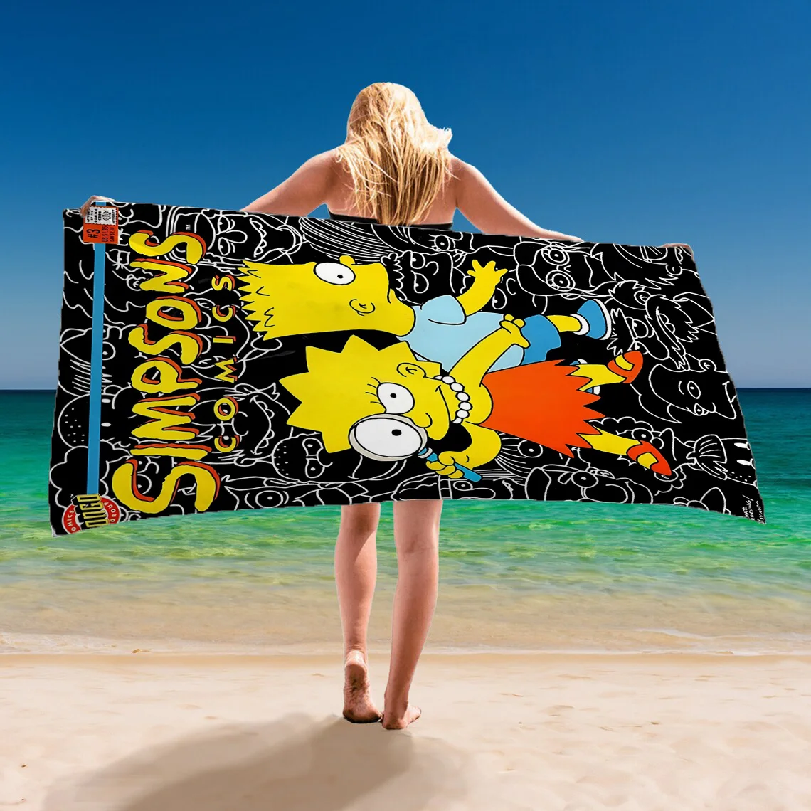 Cartoon S-Simpsons Hand Towels for Bathroom Set Accessories Bathrobe Woman Shower Spa Gym Sports Towel Large Bath Towel Sauna