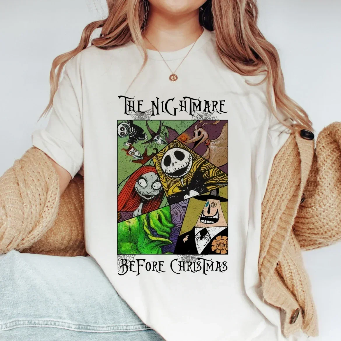 T-shirt da donna del ringraziamento stampata bianca carina Casual da donna autunno Halloween autunno Top Fashion Pattern Street Trend t-shirt.