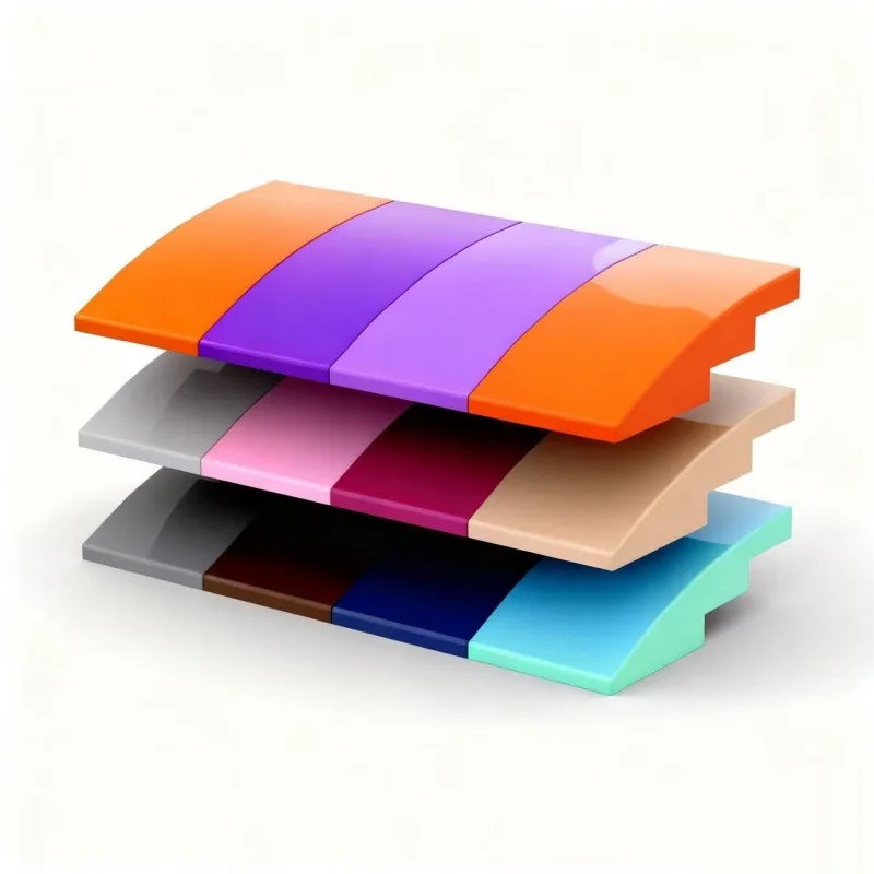 MOC Building Blocks Accessories 2X4 Curved Surface Bricks in Bulk 660 Compatible with Lego 93606