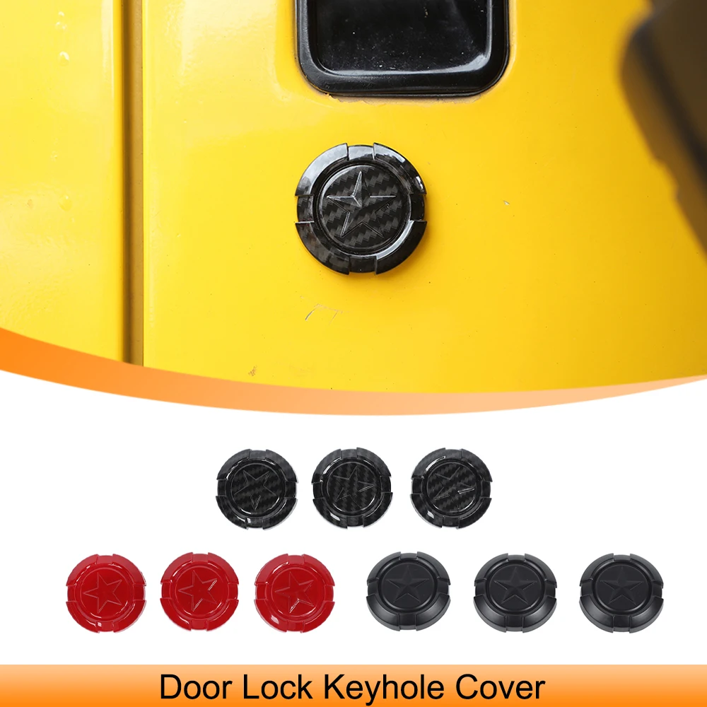 

Car Door Lock Keyhole Key Socket Decoration Cover Sticker for Jeep Wrangler TJ JK JL Gladiator JT 1997-2023 Exterior Accessories