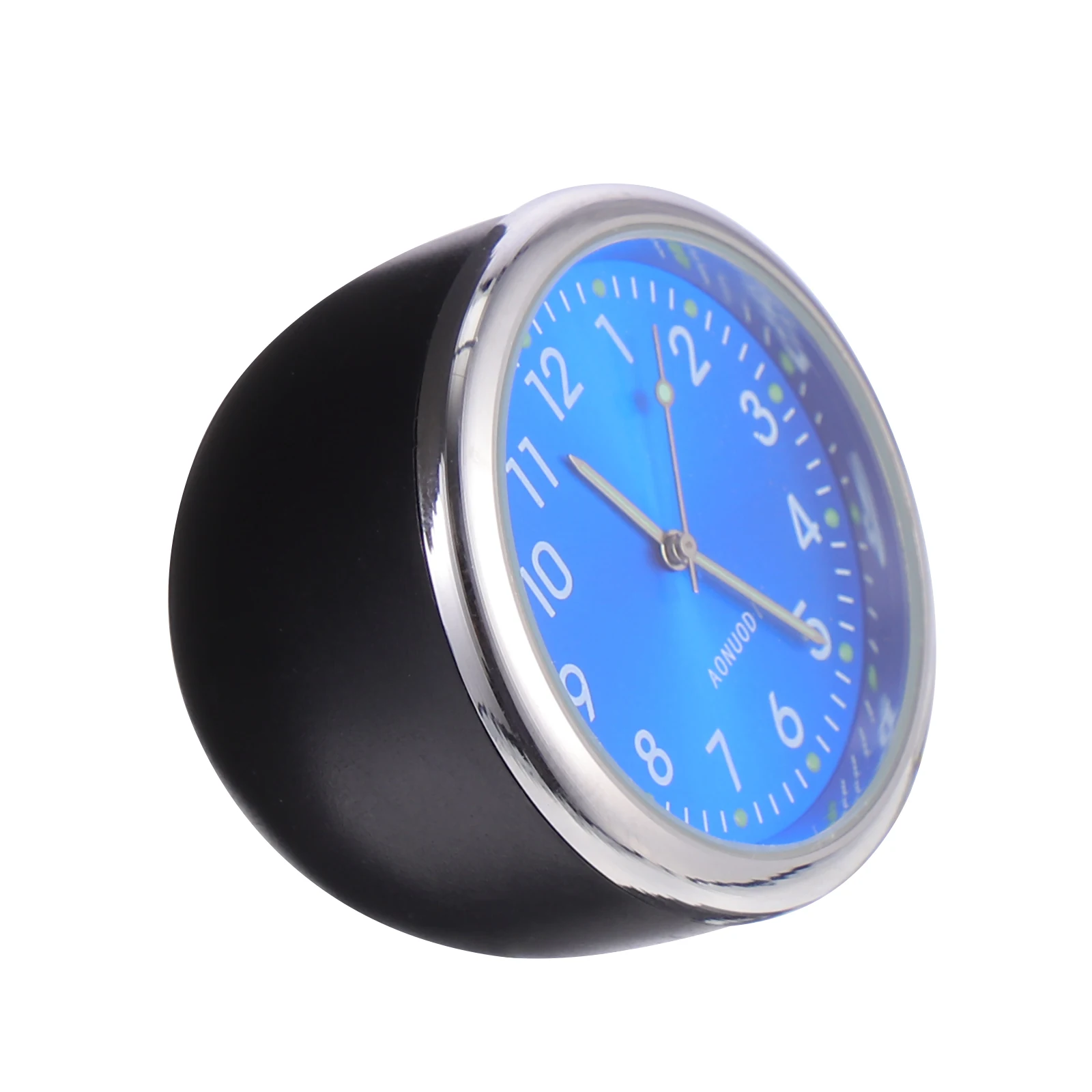 

Quartz Clock Car Dash Interior Steel Miniature Dashboard Decorations Blue Glow Timepiece Vehicle Clock Practical Car Gifts