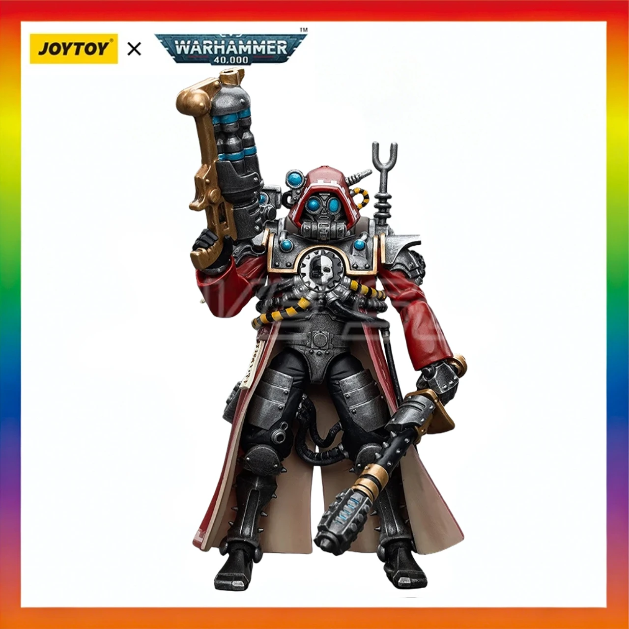 

В наличии Оригинальная фигурка JOYTOY Warhammer 40K Adeptus Mechanicus Skitarii Ranger Alpha 1/18, модель для коллекционирования, подарок