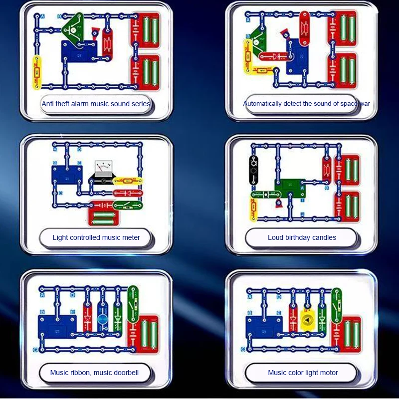 مجموعة تجارب العلوم الجذعية للأطفال - دائرة الفيزياء الإلكترونية للأولاد بعمر 8 سنوات هدية عيد ميلاد ألعاب تعليمية لبنات البناء #2