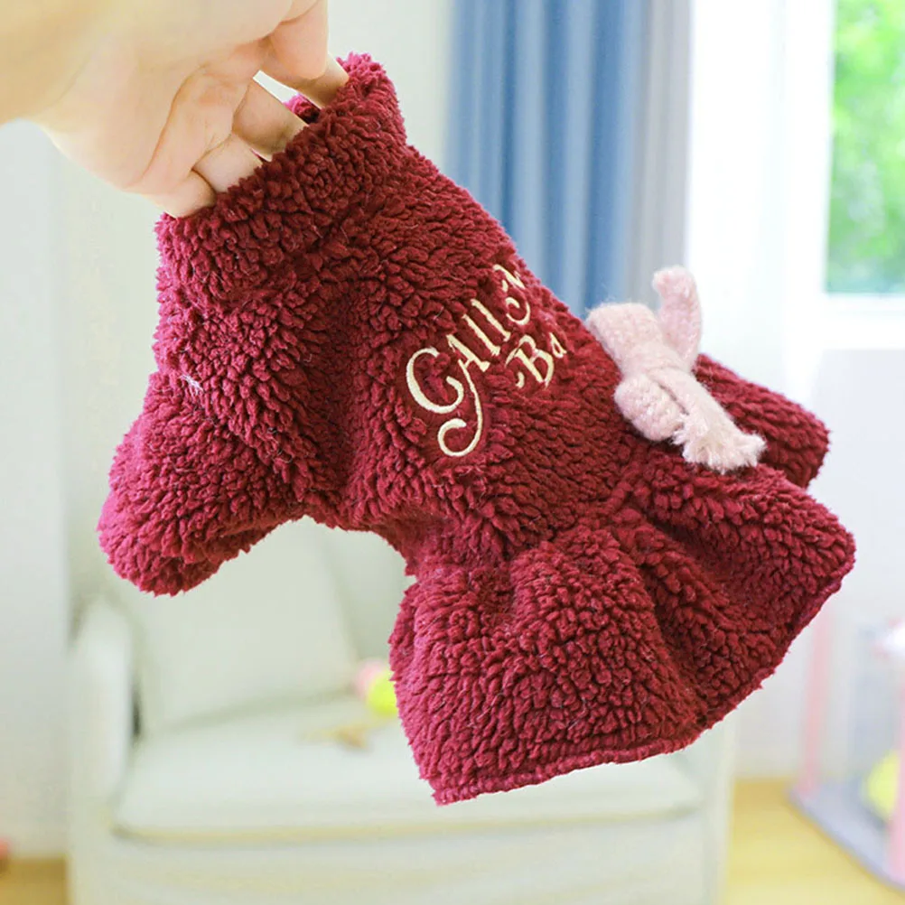 

Warm Puppy Clothes Comfortable Polyester Winter Dog Coat Adorable Pet Costume Stylish Decorative Apparel Clothes for Baby Dogs