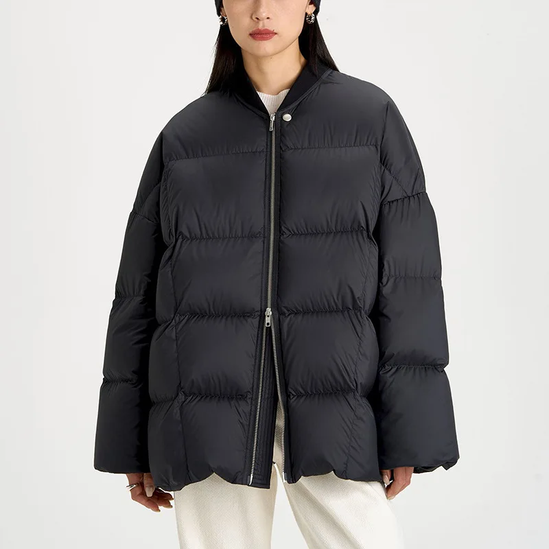 UMI MAO 90 White Duck Down Baseball Collar Down Jacket Women Winter New Fashion Thickened Casual Warm Trendy Puffer Jacket