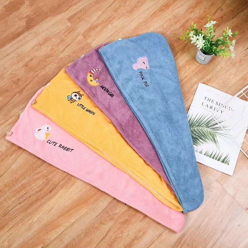 

Женские мягкие полотенца из микрофибры, шапочка для душа, банные шапочки для женщин, шапочка для сухих волос, быстросохнущая мягкая женская шапочка-тюрбан, полотенце для девочек