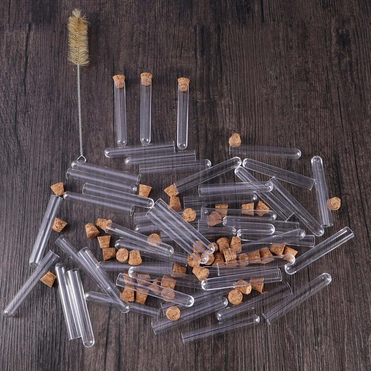 

Lab Cylinders Plastic Test Tube Tubes Experiments Container Flat Bottom Clear