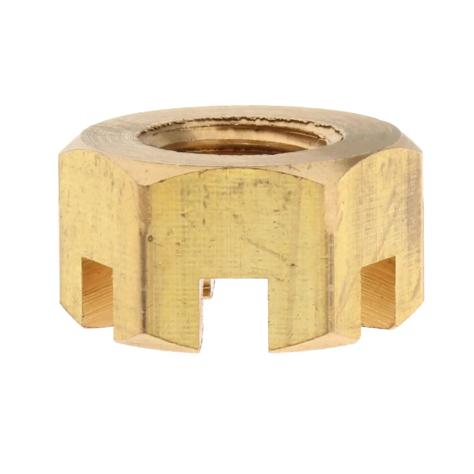 Gold Metal Outboard Nut Castle Reliable Propeller Shaft Replacement Part for Yamaha 90171-10M01 Parsun F15-06000016