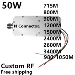 N 커넥터 맞춤형 RF 800MHZ, 900MHZ, 1200MHZ, 980-1050MHZ, 1170-1280, RF 전력 증폭기, 와이파이 노이즈 소스용, 50W