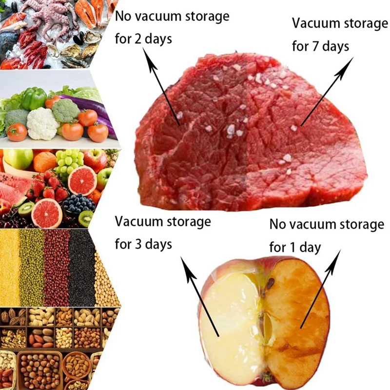 Wieder verwendbare Vakuum-Lebensmittel aufbewahrung beutel mit 40 Packungen, 3 Vakuum-Lebensmittel beutel, 1 Handpumpe, 4 Dichtung clips