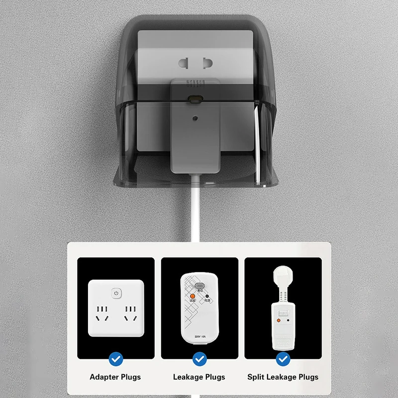86 Type Bathroom Outdoor Socket Waterproof Box Socket Switch Protective Cover Durable Flexible Electric Plug Rainproof Protector