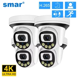 Smar 4PCS/LOT 4K 8MP 5MP 4MP 3MP Dome Camera Two Way Audio Ai Face Detect CCTV Security POE IP Cameras Color Night Vision Onvif
