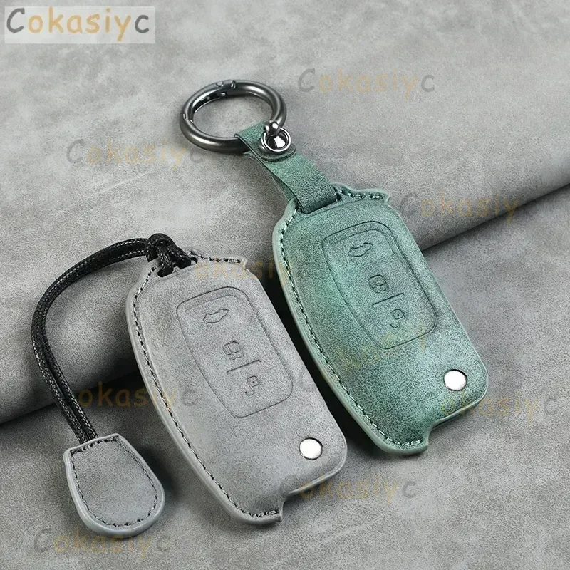 Leather Car Flip Ke… - image