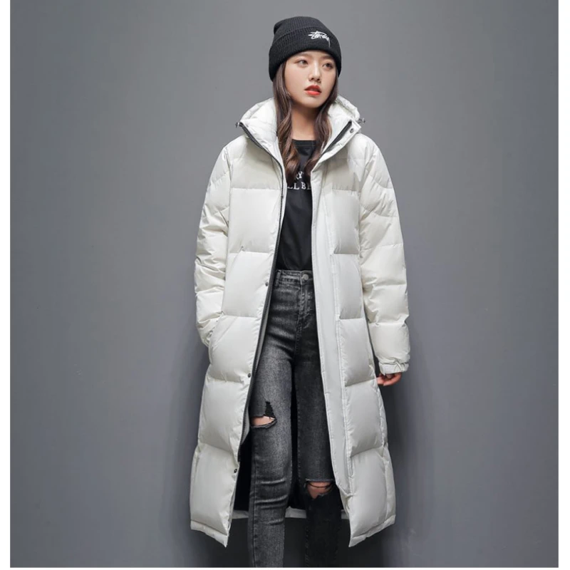 White Duck Down Jacket Down Jacket Street Winter Coat Winter Women Men\'s Long Down Jacket Warm Lightweight Winter Coats Women