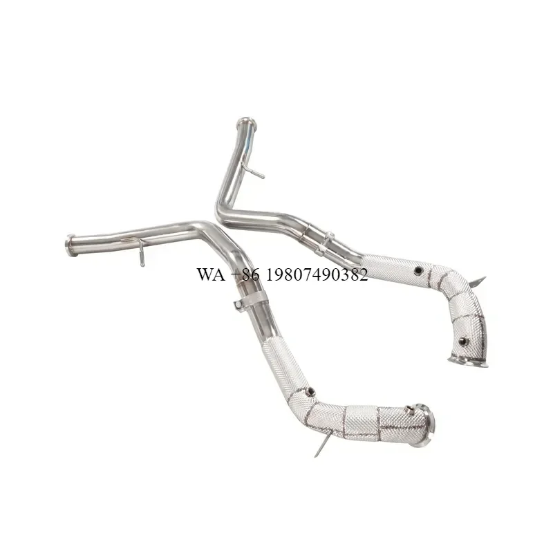 wmwmnu For G63 Performance Exhaust Downpipe Premium Quality Heat Shield Exhaust Pipes