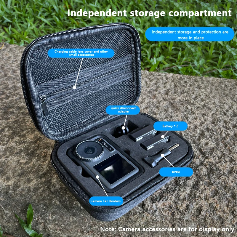 กระเป๋าสตางค์ขนาดเล็กสำหรับ DJI Action 3 4เคสพกพากระเป๋าเดินทางอุปกรณ์เสริมกล้องสำหรับ DJI OSMO Action 4 3ถุงเก็บของกล่องป้องกัน
