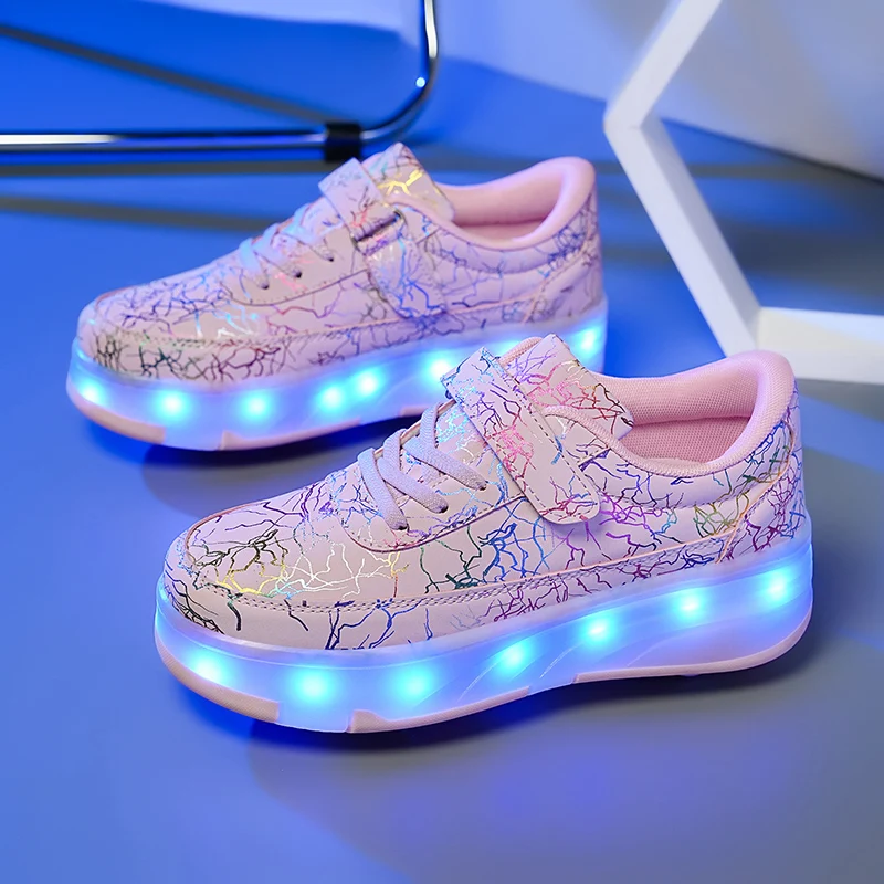 

Роликовое снаряжение для начинающих: 2-колесные каблуки с подсветкой для мальчиков, четырехколесные коньки для девочек