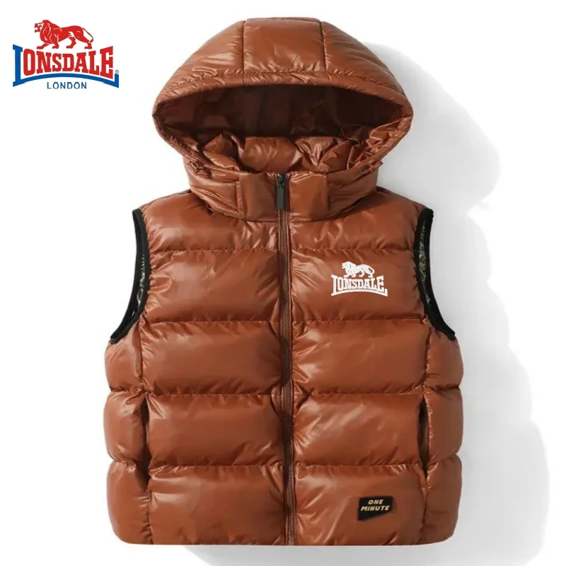 New Men's Embroidered Brand Hooded Vest, High-quality Autumn and Winter Fashionable Casual Couple Vest, Windproof and Warm Jacke