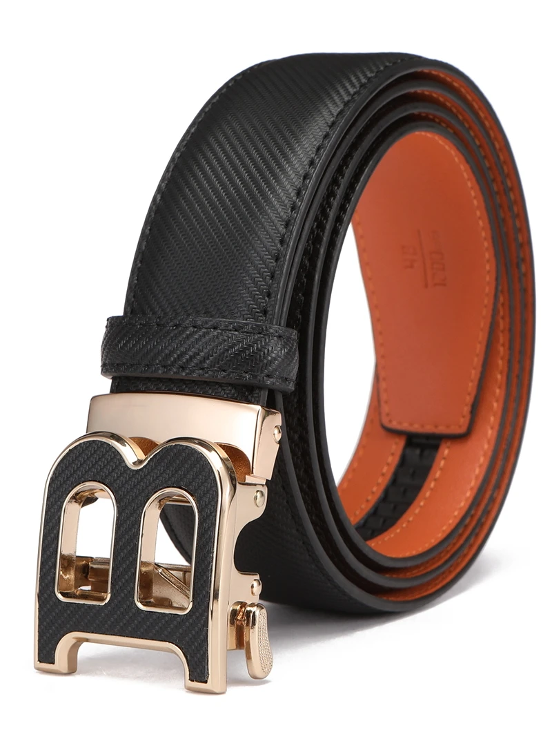 genuine-leather-belt-men's-faion-b-letter-casual-high-end-pure-cowhide-busin-waist-belt-auatic-bule-youth
