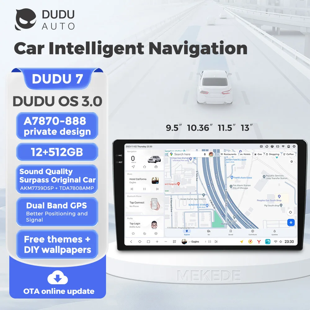 DUDUAUTO DUDU6 DUDU7 A7870 Intelligent Android Systems Car Radio For Benz Hyundai Kia Honda Toyota Seat BMW VW Multimedia Player