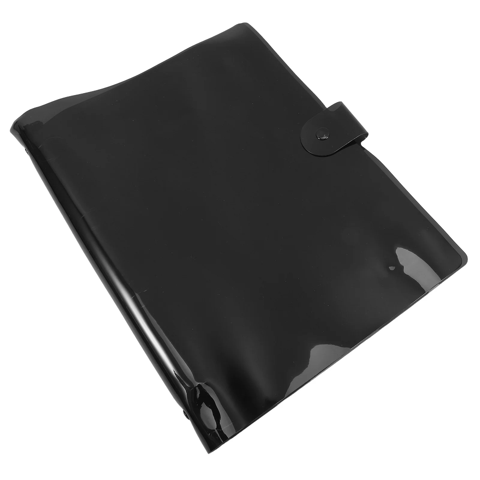 

A4 4-Hole Pvc Binder Cover Black Transparent For Loose Leaf Notebook Refillable Planner Protector Classroom Office Supply