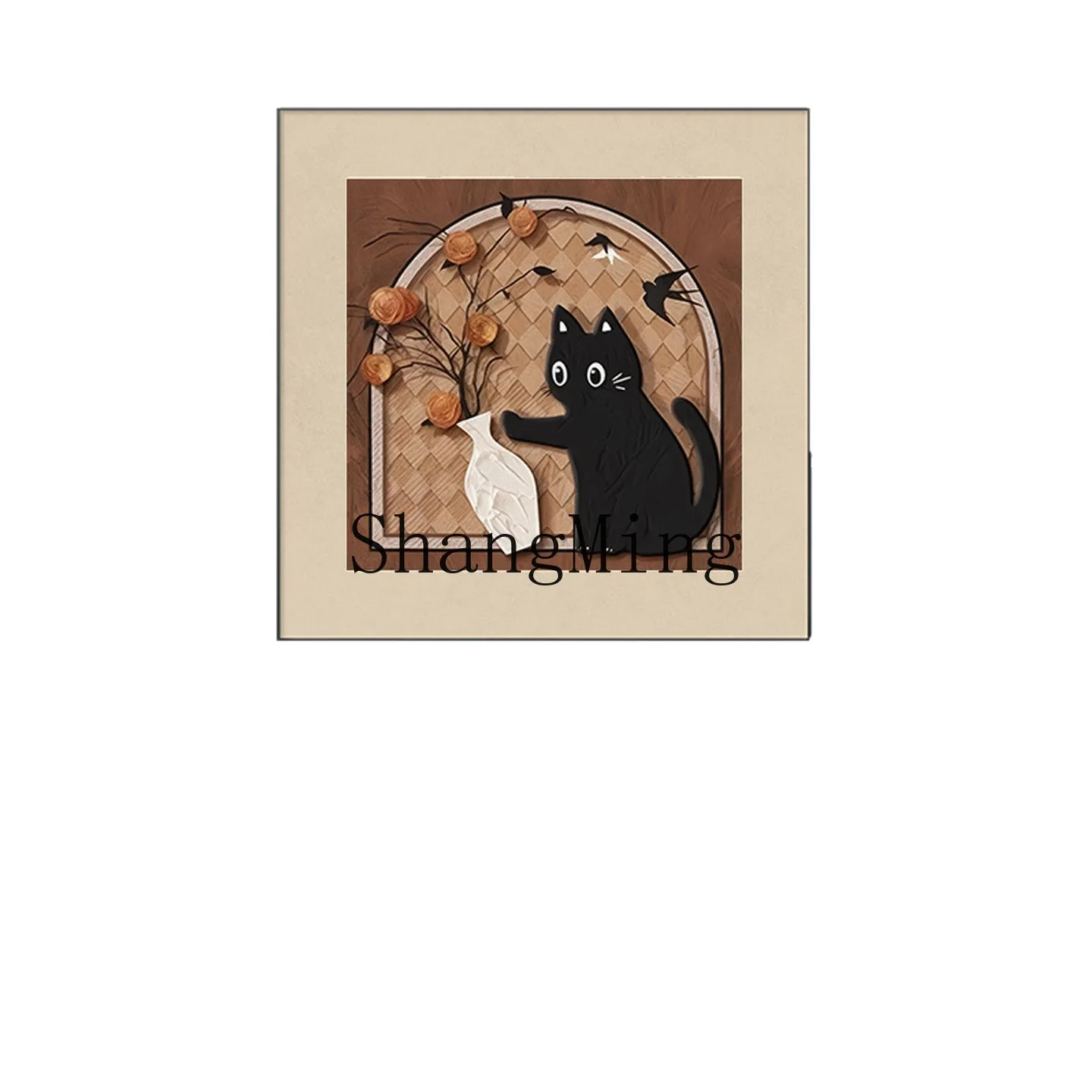 

PYH medieval style decorative painting living room sofa background wall painting vintage combination hanging