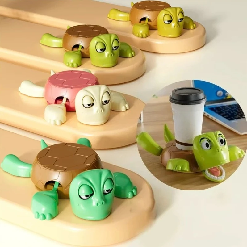 

Panicked Turtle Coaster Plastic Material Cup Mat Insulation Pad Home/Office Decorative Cup Pad Mug Holder With Funny Expression