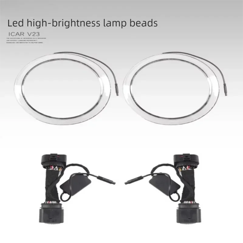 

For LED Angel Eyes DRL Light Ring & Jungle Eye Decorative Lamp for Chery iCAR V23 Special Headlight Refit Accessories