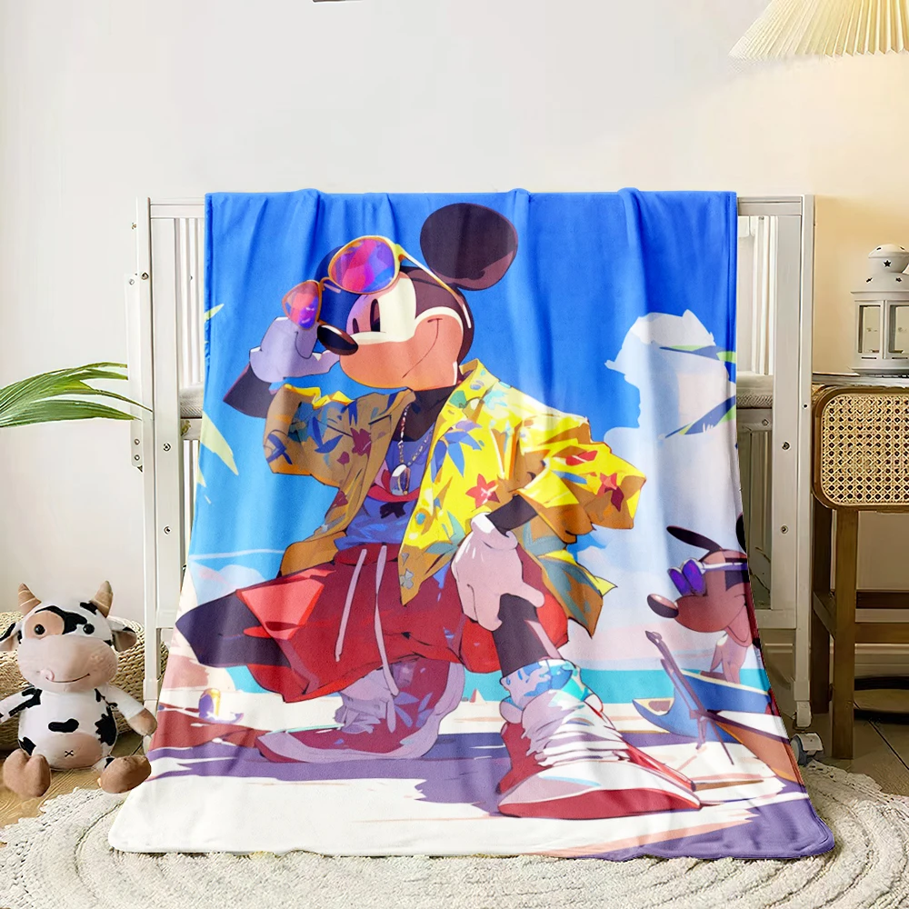 Disney Mickey Mouse blanket - Lightweight Flannel Throw for sofas, travel, camping, living rooms, offices, sofa, chairs and beds