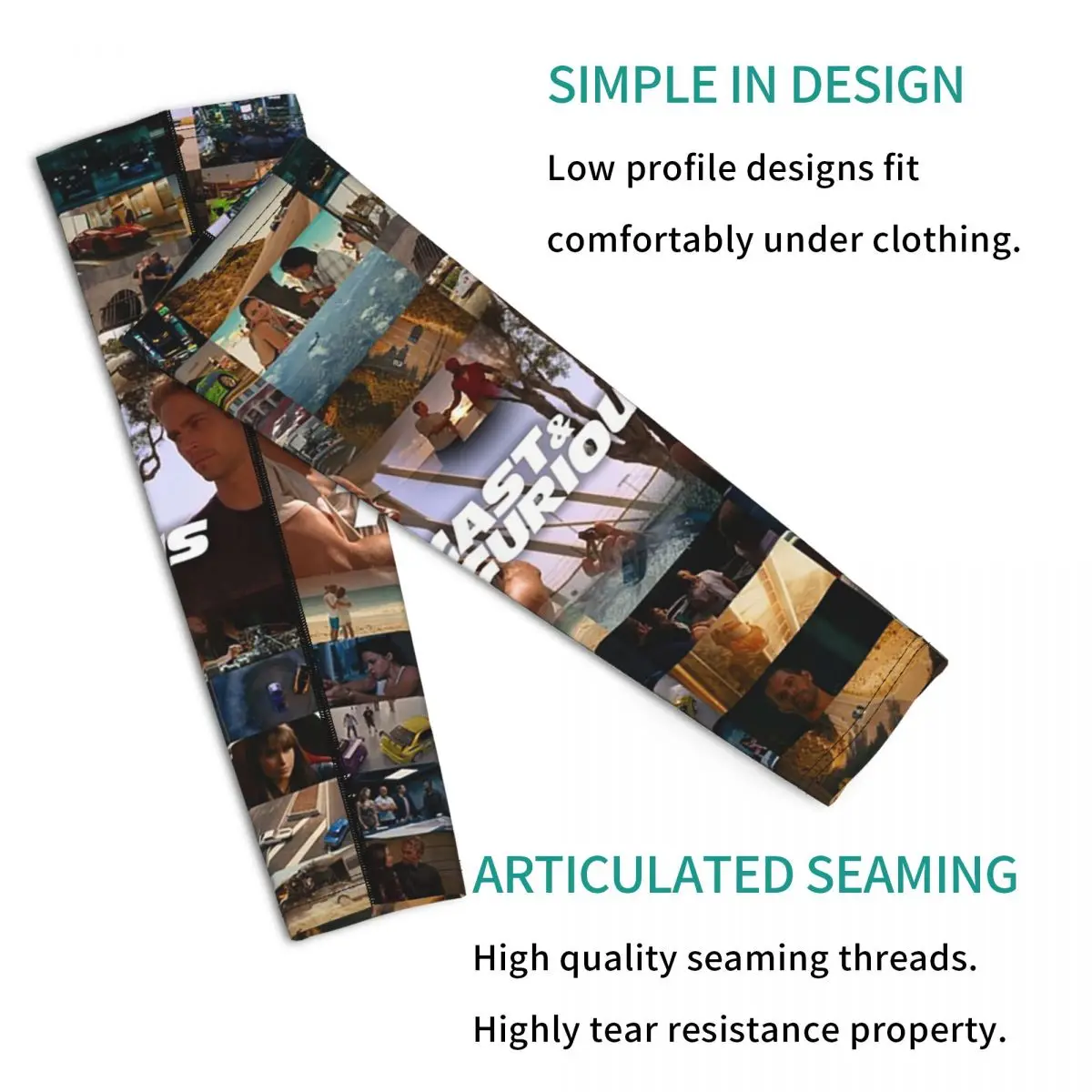 Форсаж — это история легенды-Поля Уокер — Vin Diesel Рукава для рук Мужчины Женщины Защита от солнца и ультрафиолета Спортивное охлаждение Велоспорт