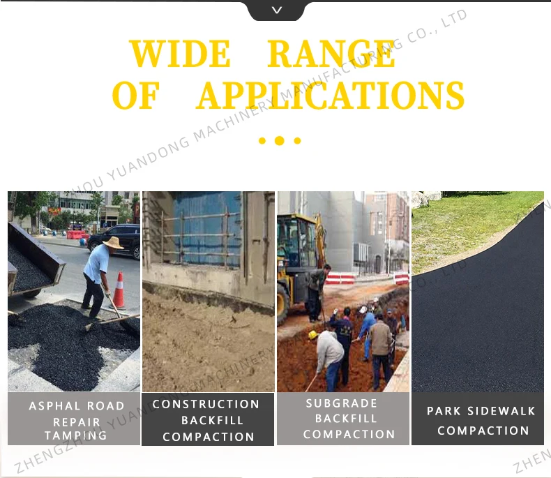 آلة تثبيت العبث لضاغط اللوحة الاهتزازية بالرمل أو الأرض المحمولة بقوة 5.5 حصان #5