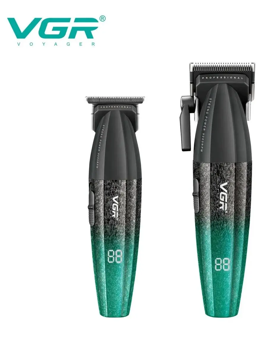 VGR Haartrimmer Professioneel Haartrimmer Verstelbaar Haarknipmachine 9000 tpm Draadloos Tondeuse en trimmer set V-640 S3 - afbeelding 2