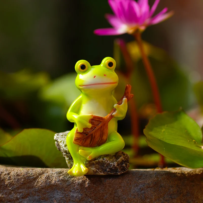 Cute little frog micro landscape potted plant decoration landscaping office workstation desktop healing department