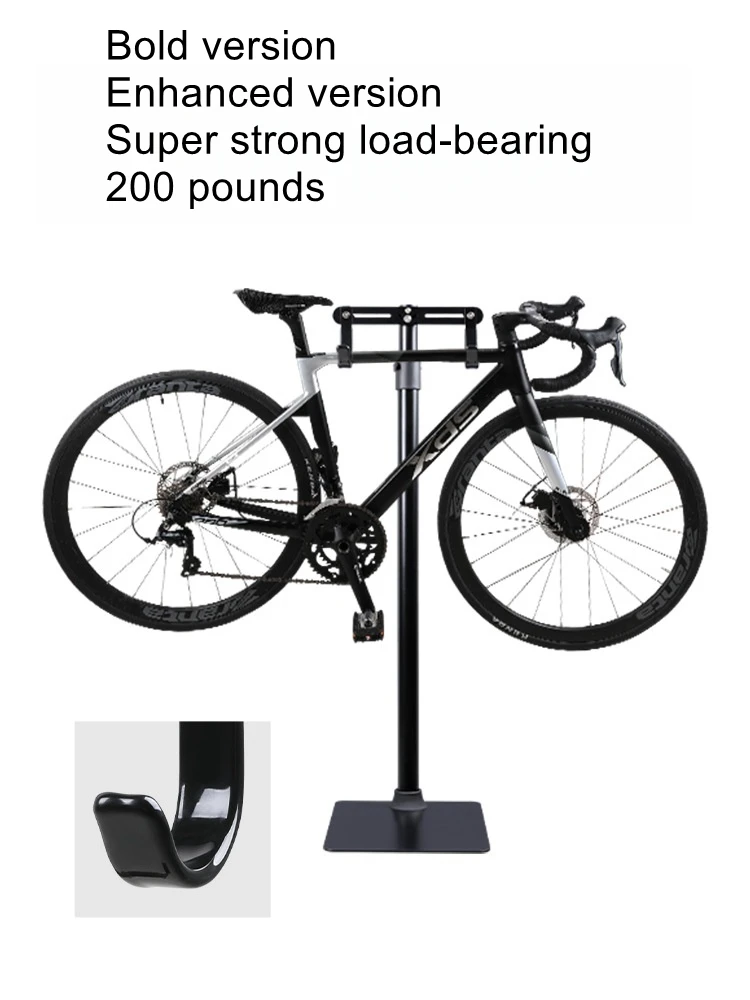 

Bicycle floor mounted suspension frame, road bike, aluminum alloy adjustable hook, parking storage bracket