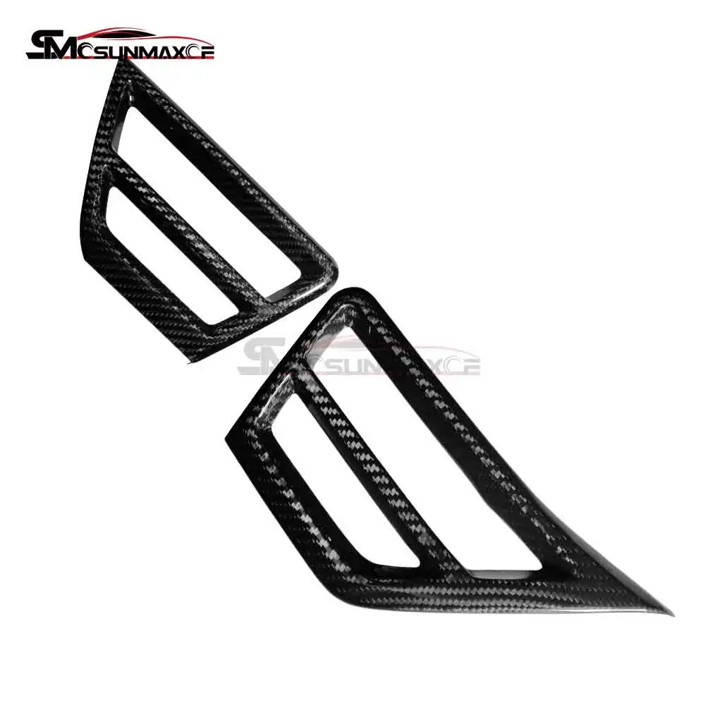 For BMW 2 3 4 Series 2025 G42 G20 G22 G23 G28 M2 G87 M3 G80 M4 G82 Real Carbon Fiber 2pcs Dashboard Air Vent Decoration Covers