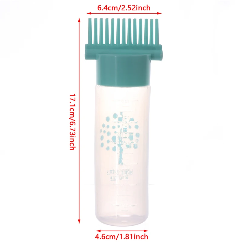 زجاجة توزيع قابلة لإعادة الملء سعة 180 مل مع مشط - لصبغ الشعر والشامبو والزيت #6