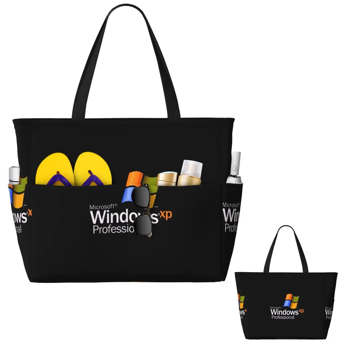

Windows XP Beach Tote Bag Sport Gym Yoga Duffle Large Tote Bag Women Travel Bag Fitness bag