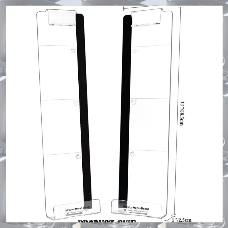 Hot Selling-Transparent Display Side Panel Transparent Computer Message Board Side Sticky Note Clip,Transparent Display Side Pan