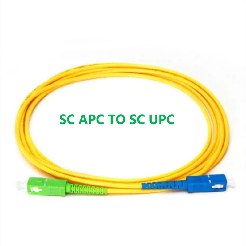 Cable de conexión óptica SC piezas UPC Simplex SM LSZH, puente de fibra óptica de 3,0mm SC/APC-SC/UPC FTTH, 10 APC-SC